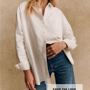 Sézane White Button Down Shirt